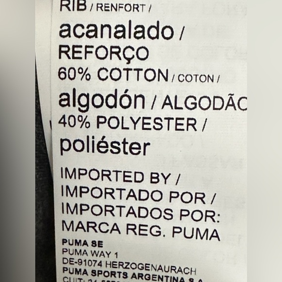 Puma - Men’s Crew Neck Heather Black Shirt Sleeve Cotton Mix T-Shirt Medium NWT - Picture 6 of 6